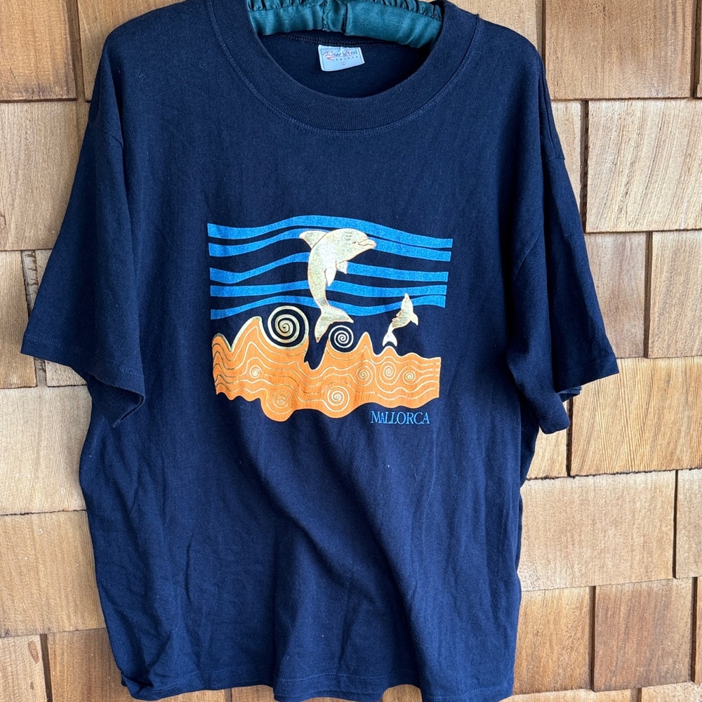 Navy Blue Graphic Women's Top